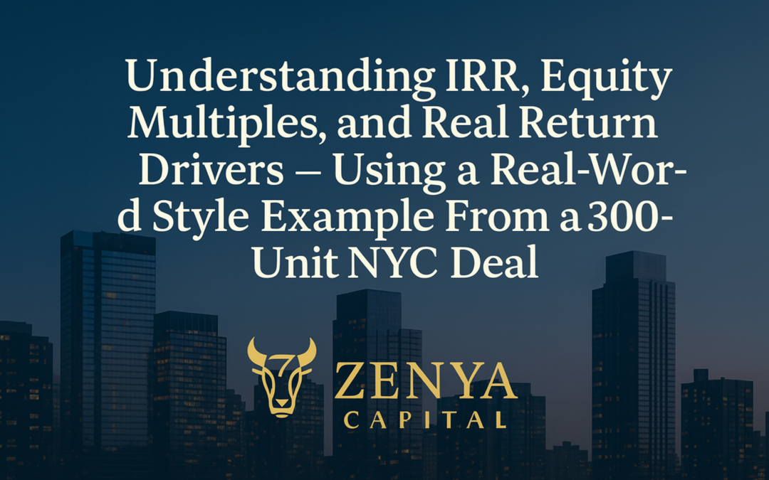 Understanding IRR Equity Multiples and Real Return Drivers, Using a Real-World Style Example From a 300-Unit NYC Deal